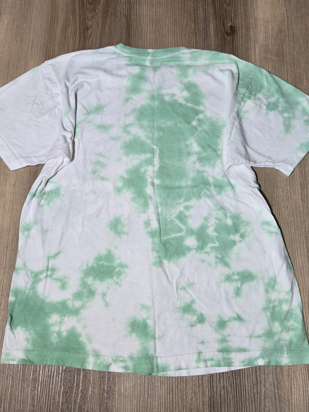 EARTHBOUND White & Mint Green Tie-Dye "More Green Less Mean" Tee - Picture 3 of 4